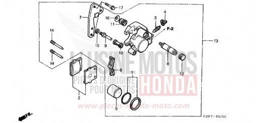FRONT BRAKE CALIPER CR85RB3 de 2003